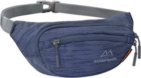 img 4 attached to 🏃 Maleroads Fanny Pack with 3 Zipper Pockets - Waterproof Running Waist Bag for Men and Women, Lightweight Belt Bag with Adjustable Strap for Running, Workout, Hiking, and Travel