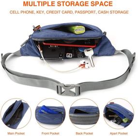 img 3 attached to 🏃 Maleroads Fanny Pack with 3 Zipper Pockets - Waterproof Running Waist Bag for Men and Women, Lightweight Belt Bag with Adjustable Strap for Running, Workout, Hiking, and Travel