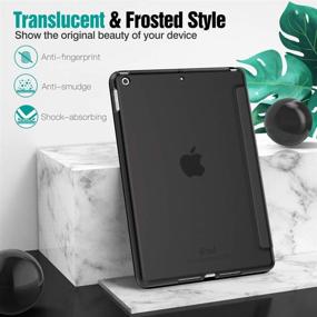 img 2 attached to 📱 Dadanism iPad 10.2 Inch 8th/7th Generation Case (2021/2020/2019 Model) - Shockproof Ultra Thin Trifold Stand Smart Cover for iPad 10.2 inch Tablet Release - Black
