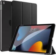 📱 dadanism ipad 10.2 inch 8th/7th generation case (2021/2020/2019 model) - shockproof ultra thin trifold stand smart cover for ipad 10.2 inch tablet release - black logo