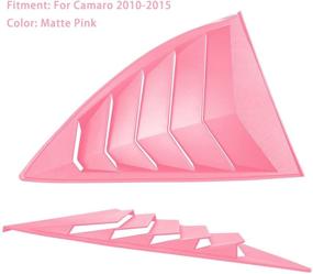 img 1 attached to Side Window Louvers Cover Fit For Chevy Chevrolet Camaro 2010-2015 ABS Window Visor Sun Shade Cover Vent (Pink)