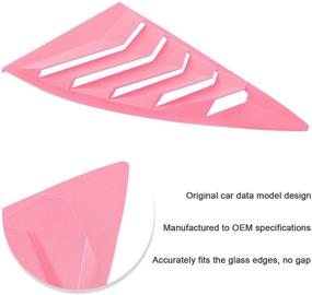 img 2 attached to Side Window Louvers Cover Fit For Chevy Chevrolet Camaro 2010-2015 ABS Window Visor Sun Shade Cover Vent (Pink)