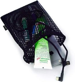 img 1 attached to 👜 ELVES 5 PCS Durable Nylon Mesh Bag: Ideal for Golf Balls, Tennis Balls, Gym Use, Shower, Washing Toys, and Diving Equipment