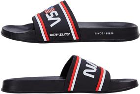 img 3 attached to Ultimate Comfort and Style: Men's Athletic Shower Slide Sandal