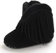 👶 timatego baby girl cowboy tassel boots: non slip stay on booties for infants 3-18 months logo