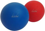 kieba massage lacrosse balls: ultimate set of 2 firm balls for myofascial release, trigger point therapy, muscle knots, and yoga therapy (blue and red) logo