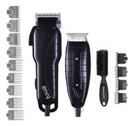 andis stylist combo - high-speed adjustable clipper blade & t-outliner t-blade 🔪 trimmer for dry shaving, outlining, and fading - includes beauwis blade brush (black) logo