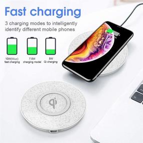 img 2 attached to 📱 RAOYI Wireless Phone Charger: 10W Max Fast Charging Pad for iPhone & Samsung Galaxy Note - Qi Certified (White)