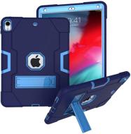 📱 casehaven ipad air 3 case 2019 / ipad pro 10.5 inch case - rugged kickstand series, shockproof heavy duty hybrid three layer armor defender kids child proof case cover (blue) logo