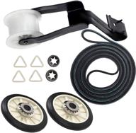 🔧 premium dryer repair kit (exact fit for whirlpool & kenmore) - includes drum roller kit, idler pulley, and belt - replaces ap3131942, ap3098345, ap6010582, wp691366 логотип