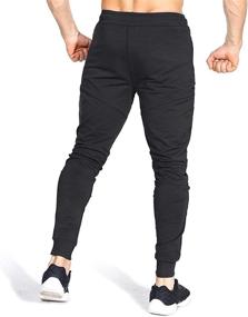 img 1 attached to 🏃 ZENWILL Men's Tapered Workout Running Pants - Jogger Training Sweatpants with Slim Fit and Convenient Zippered Pockets