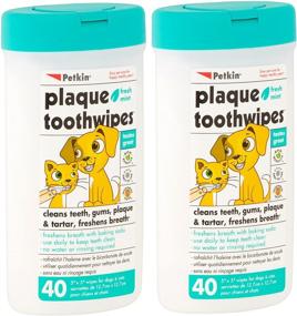 img 1 attached to Petkin Plaque Toothwipes Fresh Packs