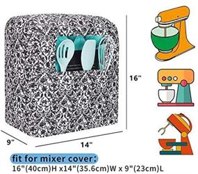 img 3 attached to Premium Stand Mixer Covers for 6-8 Quart KitchenAid Mixers - Tilt Head Compatible with Exquisite Patterns and Handy Pockets