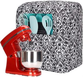 img 4 attached to Premium Stand Mixer Covers for 6-8 Quart KitchenAid Mixers - Tilt Head Compatible with Exquisite Patterns and Handy Pockets