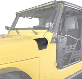 img 2 attached to Hooke Road Wrangler TJ Cowl Body Armor Cover Corner Guards w/Star Logo in Matte Black - Ultimate Protection for 1997-2006 Jeep TJ Wrangler