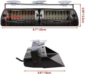 img 3 attached to 🚨 Auxbeam LED Law Enforcement Emergency Strobe Lights: Interior Roof / Dash / Windshield with Suction Cups (Amber+White)