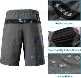 img 1 attached to 🚴 Santic Men's Loose-fit Mountain Bike Shorts: Coolmax Lightweight Cycling MTB Shorts