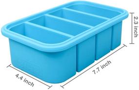 img 3 attached to 🍲 Webake Silicone Freezer Tray with Lid - 1 Cup Portion, BPA Free, Food Storage Container and Ice Cube Tray for Soup Sauce Meal Prep