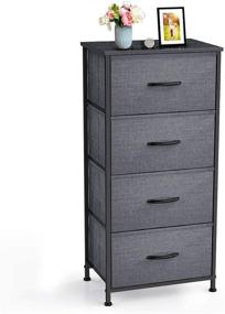 img 4 attached to 🗄️ Yesker Storage Tower Units: Stylish Nightstand Dresser Organizer with 4 Drawers and Easy Pull Handle for Bedroom and Entryway