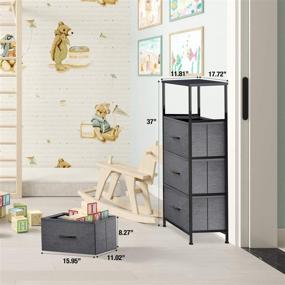 img 3 attached to 🗄️ Yesker Storage Tower Units: Stylish Nightstand Dresser Organizer with 4 Drawers and Easy Pull Handle for Bedroom and Entryway