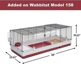 img 2 attached to 🐇 Премиумнoе Семействo абодит Домиc (Wabbitat Deluxe) для кролика от MidWest Homes for Pets: просторное и уютное пристанище для вашего кролика!