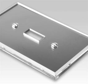 img 2 attached to Amerelle 66R Clear Mirror Single Rocker Wallplate: Sleek Style for 1 Rocker Switch