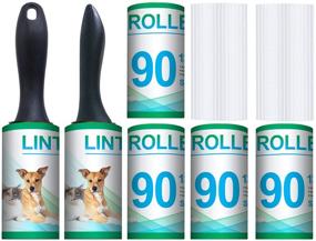 img 4 attached to 🐾 DHMAKER Extra Sticky Lint Rollers for Pet Hair - Value Pack with 2 Rollers & 6 Refills (540 Sheets Total)