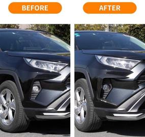 img 2 attached to 🚗Бомель Fit 2019-2021 Окантовка противотуманной фары Rav4 | Спойлер с бровями передней противотуманной фары | Аксессуары для Toyota Rav4 (Узор карбонового волокна)