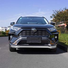 img 3 attached to 🚗Бомель Fit 2019-2021 Окантовка противотуманной фары Rav4 | Спойлер с бровями передней противотуманной фары | Аксессуары для Toyota Rav4 (Узор карбонового волокна)