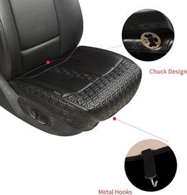 img 3 attached to Upgrade Your Car Seats with the Auto Newer Luxury Waterproof Leather Seat Covers – Front Seat Protectors with Full Wrapped Edge, Universal Anti Slip Cushion – Fits 95% Cars, SUVs, Trucks (Black, 2PCS)