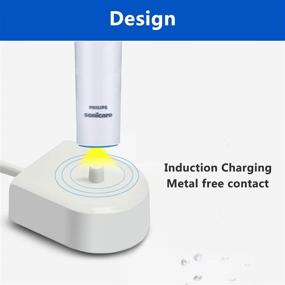 img 2 attached to 🔌 Improved Replacement Charger for Philips Sonicare Electric Toothbrush - HX6100 Charging Base Flosser, HX3000 / HX6000 / HX8000 / HX9000 Series - Portable Waterproof Power Cord 3.3Ft