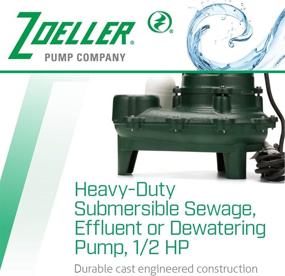 img 2 attached to 🚽 Zoeller Waste-Mate 267-0001 Sewage Pump: 1/2 HP Automatic- Heavy-Duty Submersible for Sewage, Effluent, or Dewatering