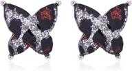 riah fashion sparkly glitter statement stud earrings - sequin confetti square cushion, animal print, multi rainbow heart butterfly logo