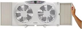 img 3 attached to 🌬️ Lasko 9 Inch Electric Twin Window Fan with Remote Control - White, Reversible