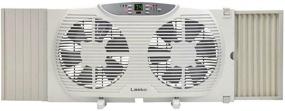 img 4 attached to 🌬️ Lasko 9 Inch Electric Twin Window Fan with Remote Control - White, Reversible