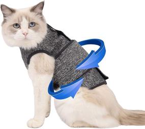 img 4 attached to Cat Anxiety Jacket: Vet-Recommended Thunder Vest for Calming Cats During Fireworks, Travel & Separation