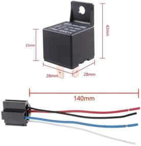 img 3 attached to ESUPPORT Car Relay 12V 40A SPST 4Pin Switch Socket Plug Wire Harness Automotive Pack Of 5
