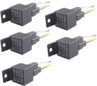 esupport car relay 12v 40a spst 4pin switch socket plug wire harness automotive pack of 5 logo