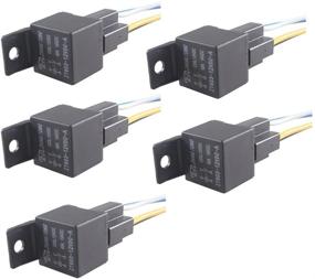 img 4 attached to ESUPPORT Car Relay 12V 40A SPST 4Pin Switch Socket Plug Wire Harness Automotive Pack Of 5