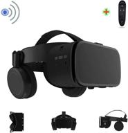 🎧 wireless bluetooth 3d virtual reality vr headset with remote, compatible with android ios iphone 12 11 pro max mini x r s 8 7 samsung 4.7-6.2" cellphone, for movies & video games imax logo