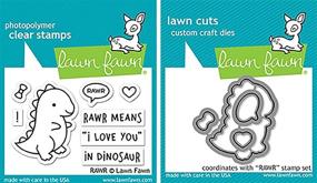 img 1 attached to 🦖 Lawn Fawn RAWR Clear Stamps and Dies Bundle LF1555 LF1556 (Two-Item Set)