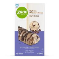 плитки с протеином zoneperfect chocolate chip cookie dough - высоко протеиновое питание с витаминами и минералами, 12 плиток логотип