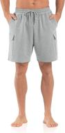 🩳 agnes urban men's 6" cargo shorts: comfy lounge elastic waist workout shorts with pockets logo