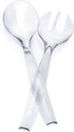 🍴 plasticpro clear heavyweight disposable plastic salad spoons and forks set, 4 of each logo