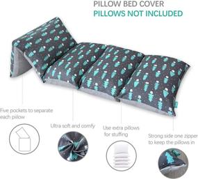 img 2 attached to 🛏️ Biloban Floor Pillow Cover: Non-Slip for Boys and Girls - Enhance Room Decor, Reading, Napping, and Playtime!