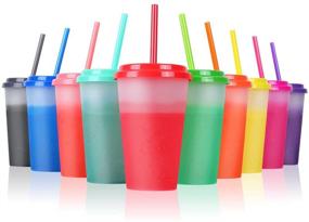 img 4 attached to 🌈 Color-Changing Cup Straws and Lids