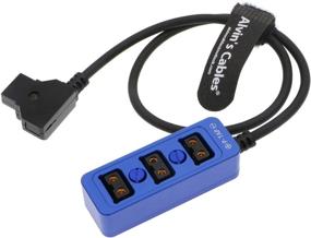 img 4 attached to 🔌 Alvin's Cables D-Tap Splitter P-Tap HUB Cable: Dtap Male to Three Port D Tap Female Splitter Cable for ARRI, RED, Z CAM, TILTA, Steadicam, IDX, V-Mount Battery - Blue