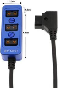 img 3 attached to 🔌 Alvin's Cables D-Tap Splitter P-Tap HUB Cable: Dtap Male to Three Port D Tap Female Splitter Cable for ARRI, RED, Z CAM, TILTA, Steadicam, IDX, V-Mount Battery - Blue