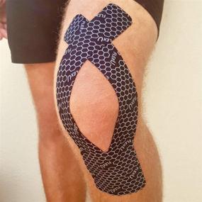 img 2 attached to FlexU Kinesiology Tape: 3" Wide Pre-Cut Y Shape Pack of 2 for Enhanced Support, or Upgrade to 4" Pro-Combo-Pack with Ultra-Wide Pre-Cut Y Shape Roll and Complementary 2" Roll for Versatile Applications