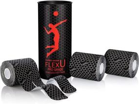 img 3 attached to FlexU Kinesiology Tape: 3" Wide Pre-Cut Y Shape Pack of 2 for Enhanced Support, or Upgrade to 4" Pro-Combo-Pack with Ultra-Wide Pre-Cut Y Shape Roll and Complementary 2" Roll for Versatile Applications